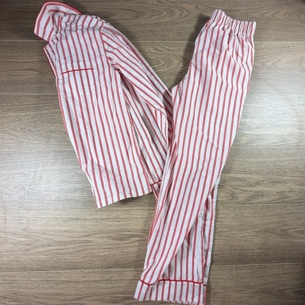 Crewcuts Kids Red White Striped Pajama Pants XL 12-14 Holiday Sleepwear Preppy